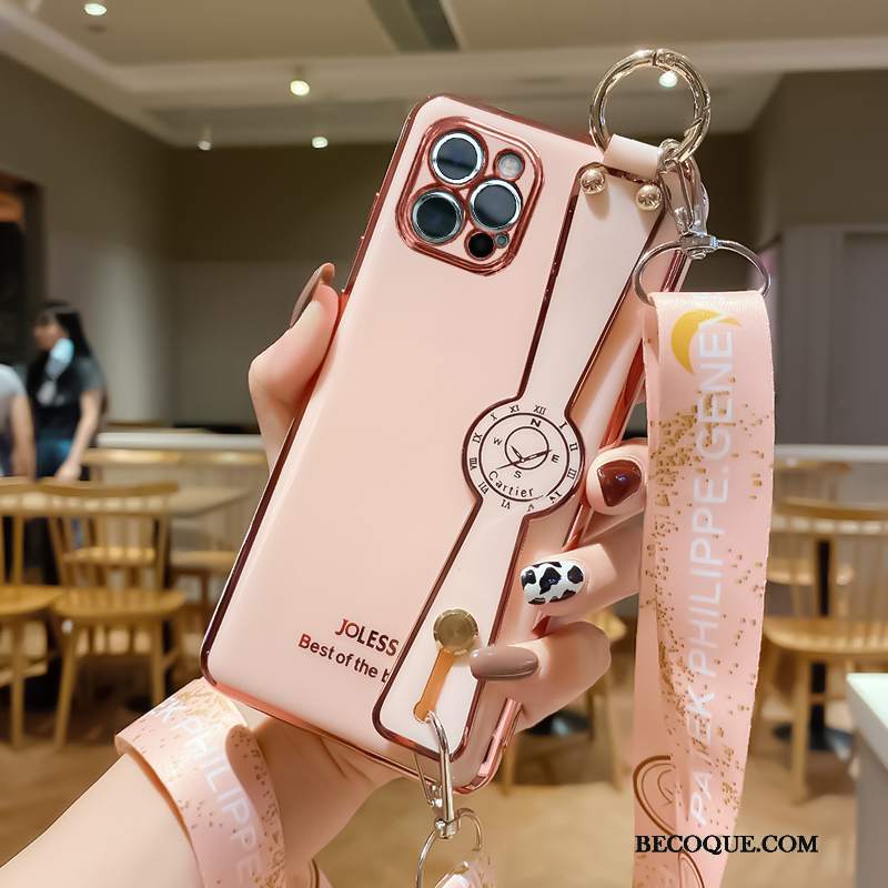 Futerał iPhone 12 Pro Max Torby Cienkie Nowy, Etui iPhone 12 Pro Max Wspornik Modna Marka Purpurowy