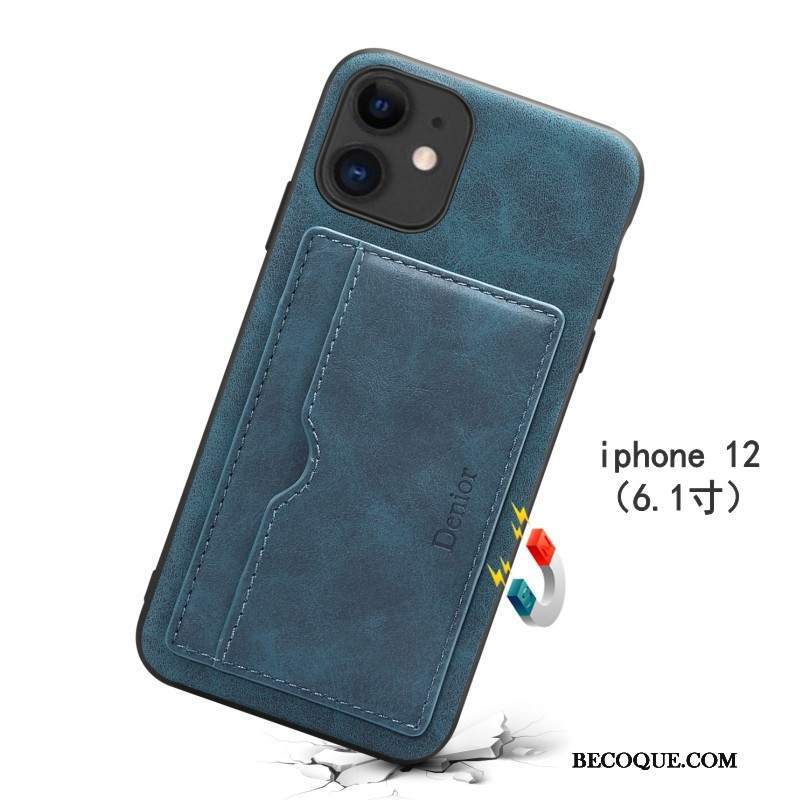 Futerał iPhone 12 Wspornik Na Telefon Karta, Etui iPhone 12 Ochraniacz Cienka Zielony