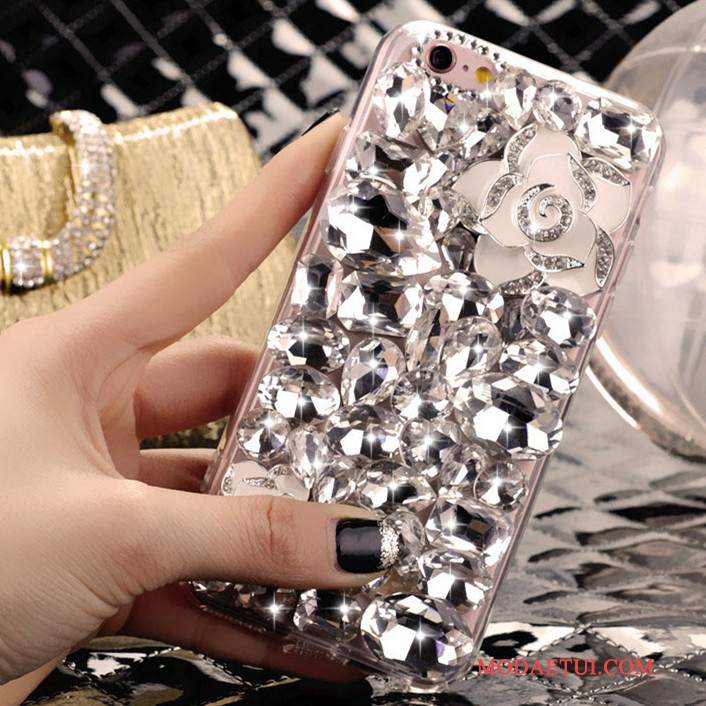 Futerał iPhone 4/4s Rhinestone Kryształ Piękny, Etui iPhone 4/4s Srebro Tendencja