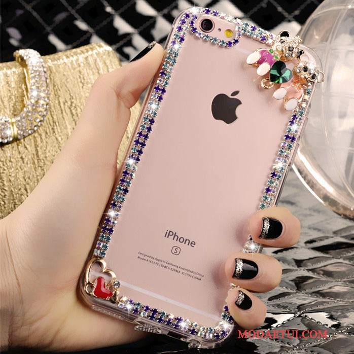 Futerał iPhone 4/4s Rhinestone Tendencja Piękny, Etui iPhone 4/4s Różowe Kryształ