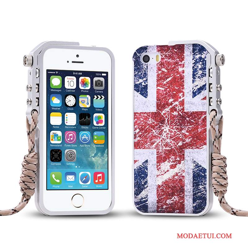 Futerał iPhone 5/5s Metal Tendencjana Telefon, Etui iPhone 5/5s Ochraniacz Czarny Anti-fall