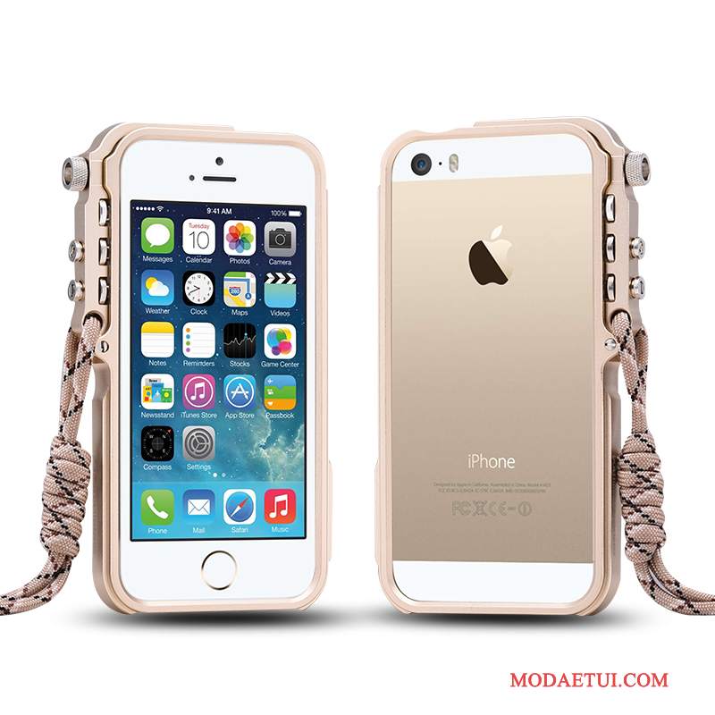 Futerał iPhone 5/5s Metal Tendencjana Telefon, Etui iPhone 5/5s Ochraniacz Czarny Anti-fall