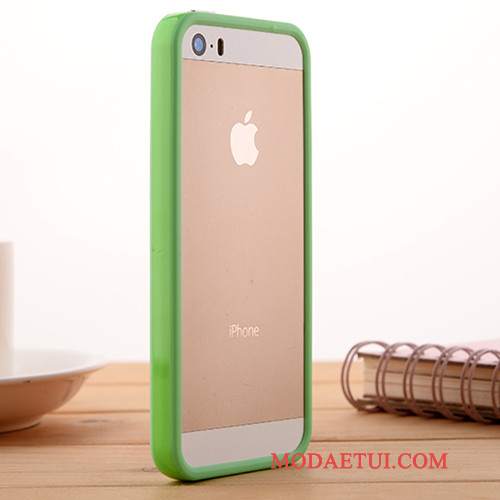 Futerał iPhone 5/5s Miękki Niebieski Szary, Etui iPhone 5/5s Silikonowe Granica Anti-fall
