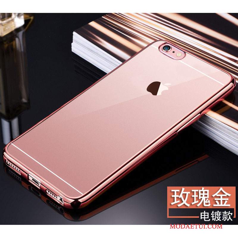 Futerał iPhone 5/5s Miękki Różowe Anti-fall, Etui iPhone 5/5s Ochraniacz Na Telefon Przezroczysty