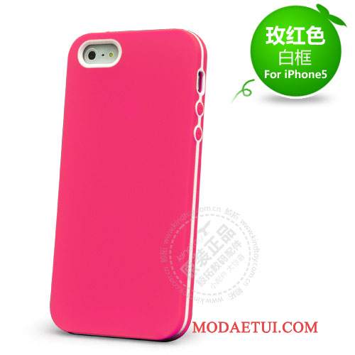 Futerał iPhone 5/5s Silikonowe Anti-fall Czerwony, Etui iPhone 5/5s Ochraniacz Na Telefon