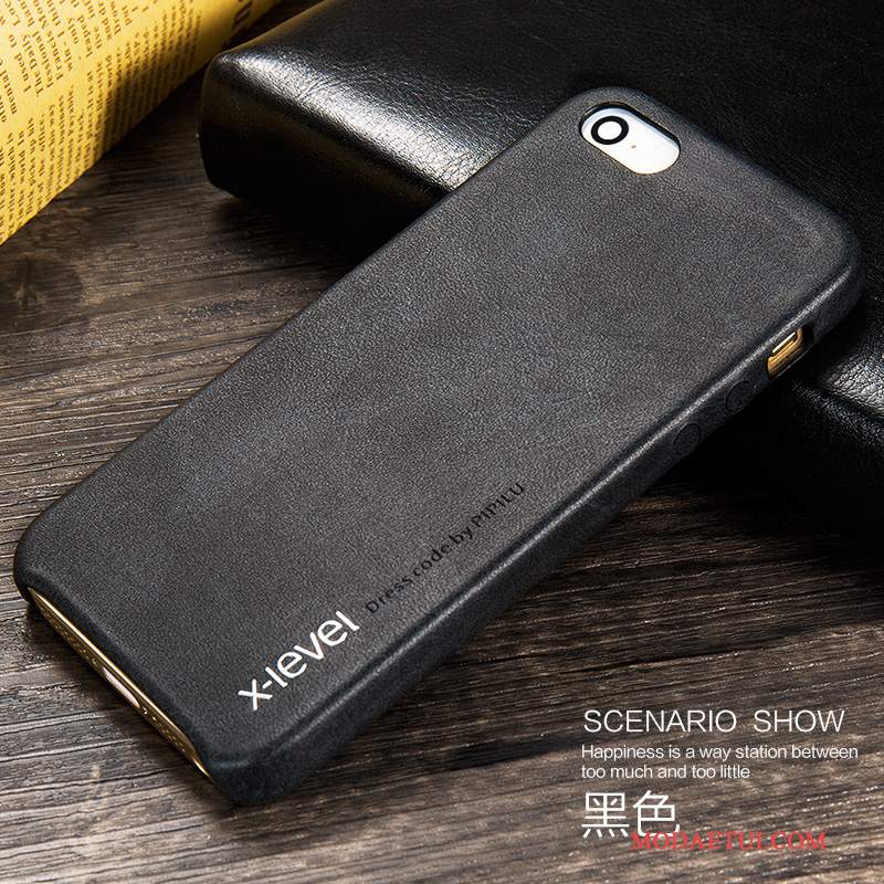 Futerał iPhone 5/5s Skóra Anti-fall Czerwony, Etui iPhone 5/5s Ochraniacz Na Telefon Cienkie