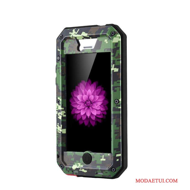 Futerał iPhone 5/5s Torby Pancerz Kamuflaż, Etui iPhone 5/5s Metal Czerwony Granica