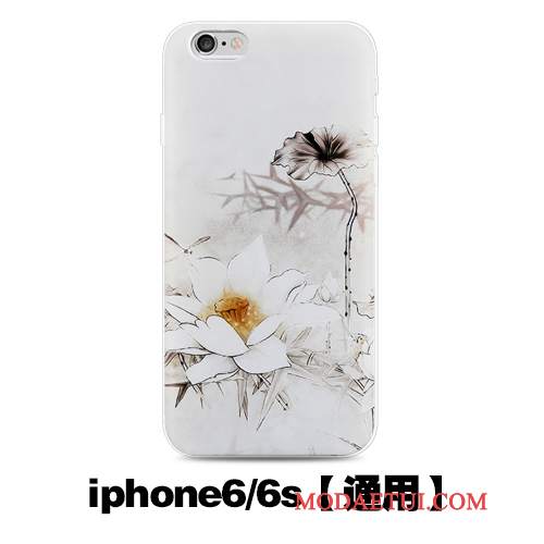 Futerał iPhone 6/6s Kreatywne Na Telefon Biały, Etui iPhone 6/6s Miękki Chiński Styl Anti-fall
