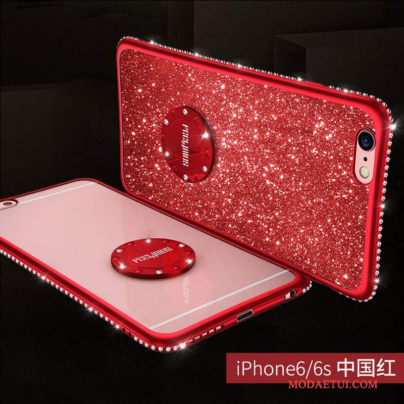 Futerał iPhone 6/6s Luksusowy Na Telefon Anti-fall, Etui iPhone 6/6s Rhinestone Czerwony Tendencja