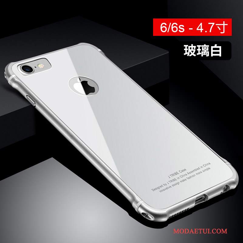 Futerał iPhone 6/6s Metal Anti-fallna Telefon, Etui iPhone 6/6s Szkło Tendencja