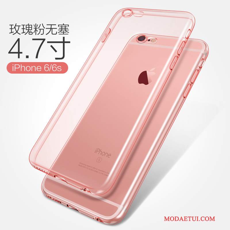 Futerał iPhone 6/6s Miękki Anti-fall Przezroczysty, Etui iPhone 6/6s Silikonowe Na Telefon Biały