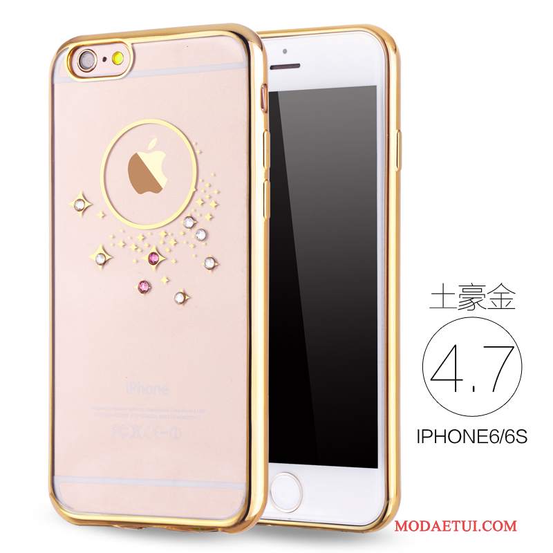 Futerał iPhone 6/6s Miękki Cienkie Nowy, Etui iPhone 6/6s Rhinestone Różowena Telefon