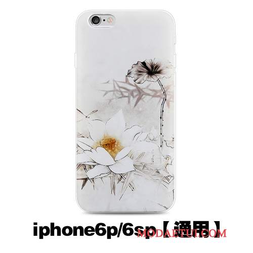 Futerał iPhone 6/6s Plus Kreatywne Na Telefon Biały, Etui iPhone 6/6s Plus Ochraniacz Chiński Styl Anti-fall