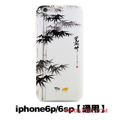 Futerał iPhone 6/6s Plus Kreatywne Na Telefon Biały, Etui iPhone 6/6s Plus Ochraniacz Chiński Styl Anti-fall