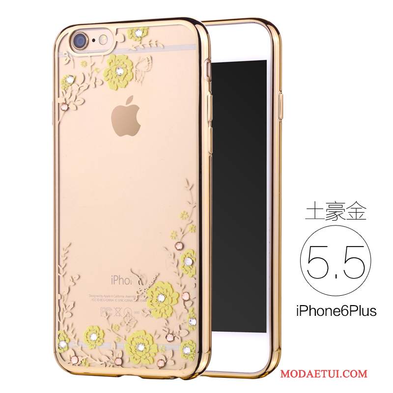 Futerał iPhone 6/6s Plus Luksusowy Na Telefon Anti-fall, Etui iPhone 6/6s Plus Rhinestone Różowe