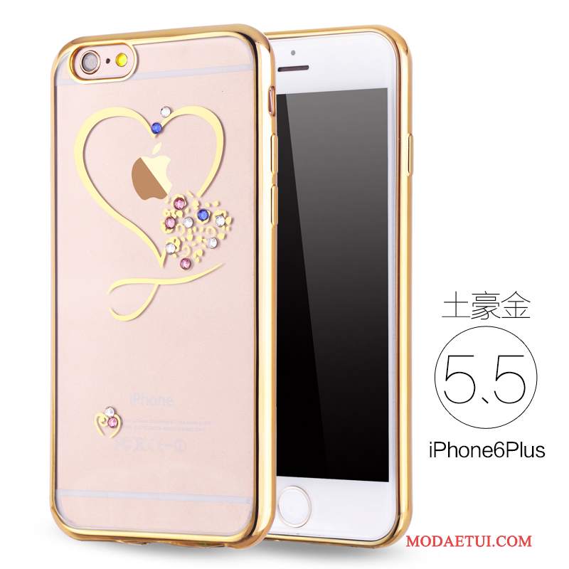 Futerał iPhone 6/6s Plus Luksusowy Na Telefon Anti-fall, Etui iPhone 6/6s Plus Rhinestone Różowe