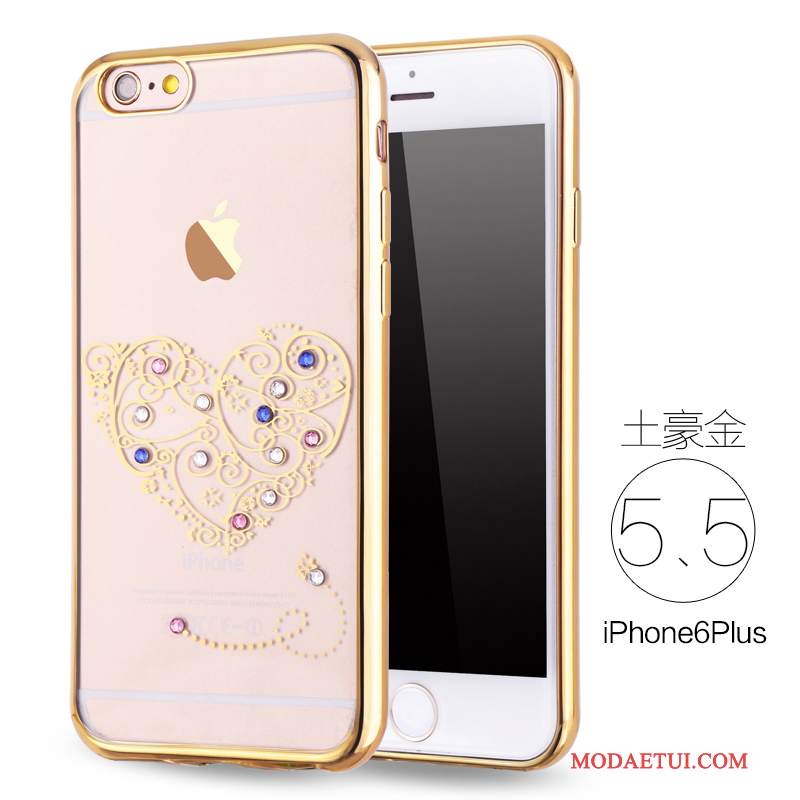 Futerał iPhone 6/6s Plus Luksusowy Na Telefon Anti-fall, Etui iPhone 6/6s Plus Rhinestone Różowe