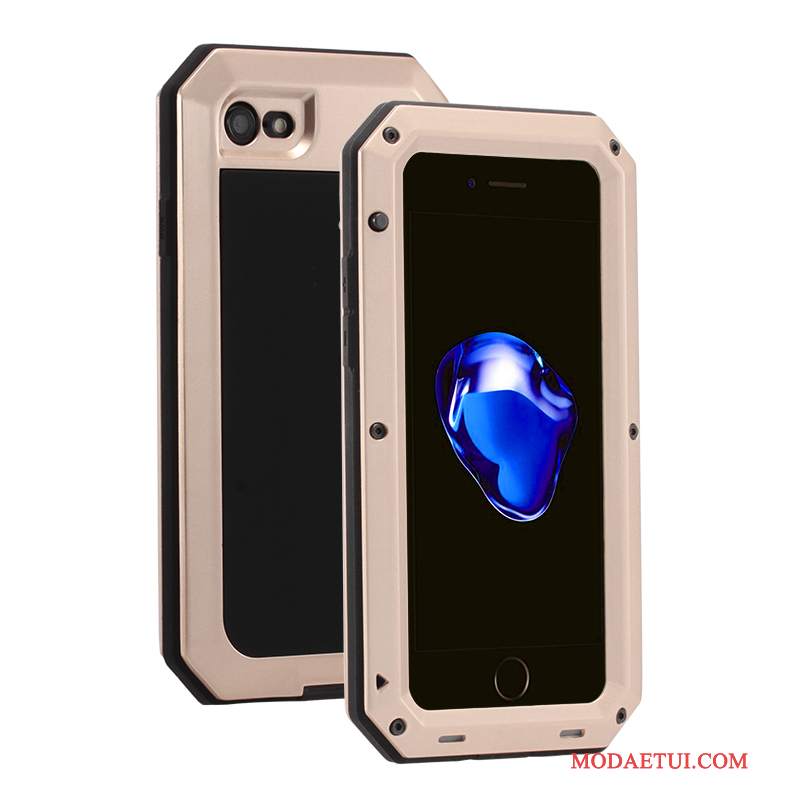 Futerał iPhone 6/6s Plus Metal Anti-fall Czerwony, Etui iPhone 6/6s Plus Torby Na Telefon Trzy Mechanizmy Obronne