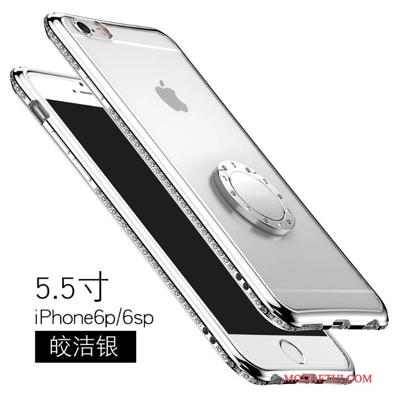 Futerał iPhone 6/6s Plus Ochraniacz Różowe Przezroczysty, Etui iPhone 6/6s Plus Wspornik Na Telefon Anti-fall