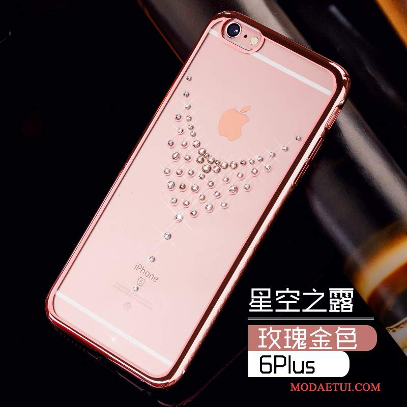 Futerał iPhone 6/6s Plus Rhinestone Różowena Telefon, Etui iPhone 6/6s Plus Luksusowy Cienka Tendencja