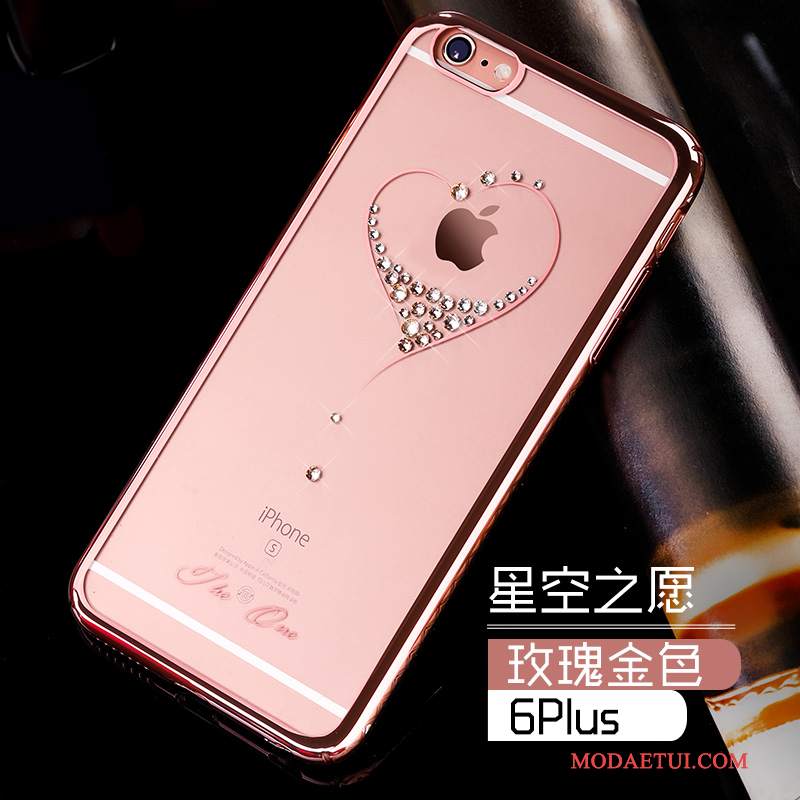 Futerał iPhone 6/6s Plus Rhinestone Różowena Telefon, Etui iPhone 6/6s Plus Luksusowy Cienka Tendencja
