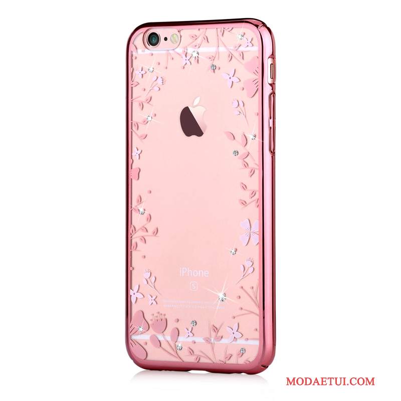 Futerał iPhone 6/6s Plus Rhinestone Trudno Różowe, Etui iPhone 6/6s Plus Ochraniacz Na Telefon Nowy