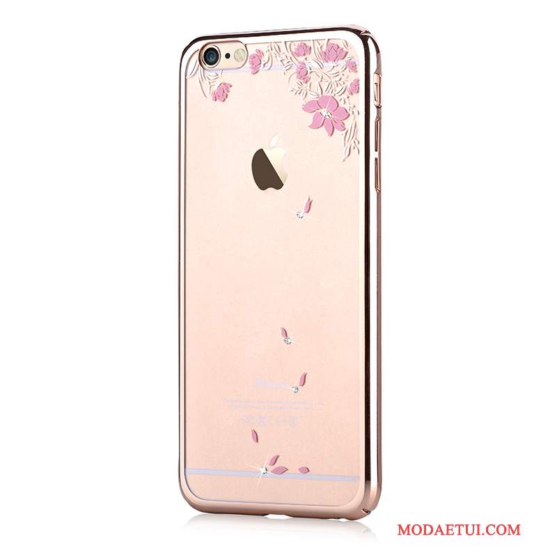 Futerał iPhone 6/6s Plus Rhinestone Trudno Różowe, Etui iPhone 6/6s Plus Ochraniacz Na Telefon Nowy