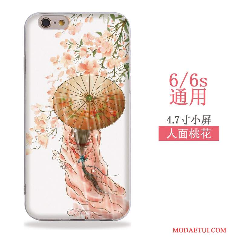 Futerał iPhone 6/6s Relief Wiszące Ozdoby Chiński Styl, Etui iPhone 6/6s Kolor Sztuka Wiatr