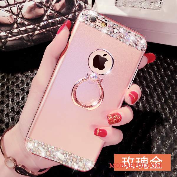 Futerał iPhone 6/6s Rhinestone Różowe Anti-fall, Etui iPhone 6/6s Wspornik Ringna Telefon