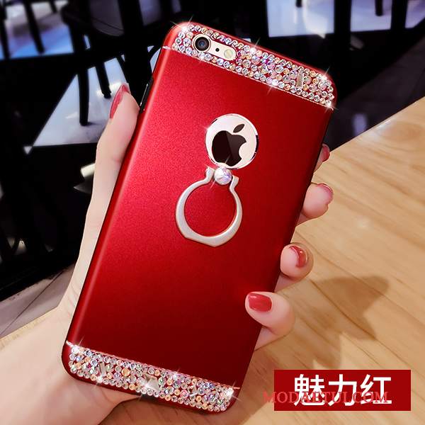 Futerał iPhone 6/6s Rhinestone Różowe Anti-fall, Etui iPhone 6/6s Wspornik Ringna Telefon