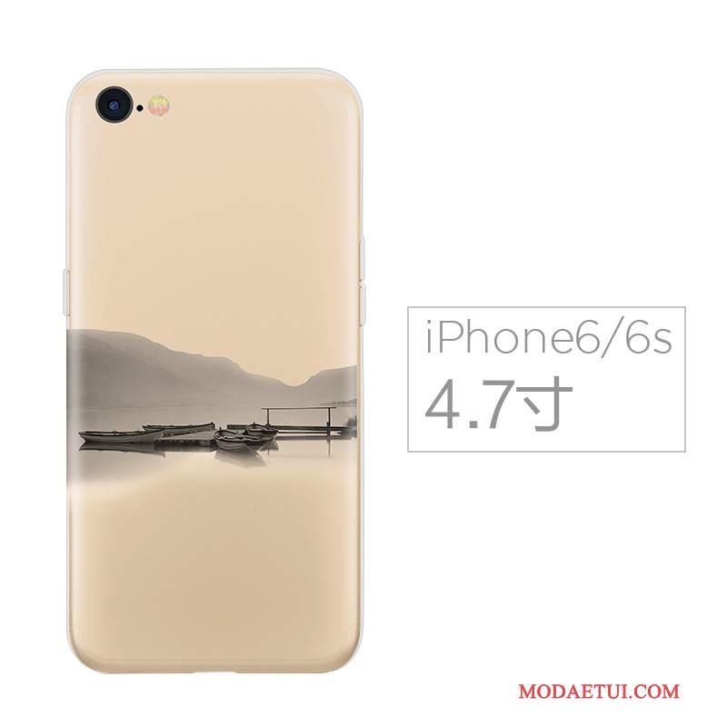 Futerał iPhone 6/6s Silikonowe Anti-fall Niebieski, Etui iPhone 6/6s Miękki Chiński Styl Tendencja