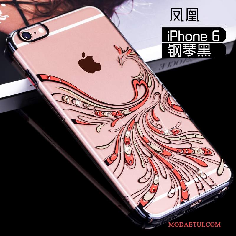 Futerał iPhone 6/6s Torby Anti-fallna Telefon, Etui iPhone 6/6s Rhinestone Czerwony Różowe