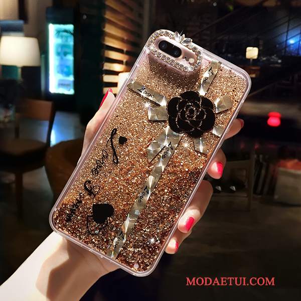 Futerał iPhone 6/6s Torby Quicksandna Telefon, Etui iPhone 6/6s Rhinestone Anti-fall Złoto