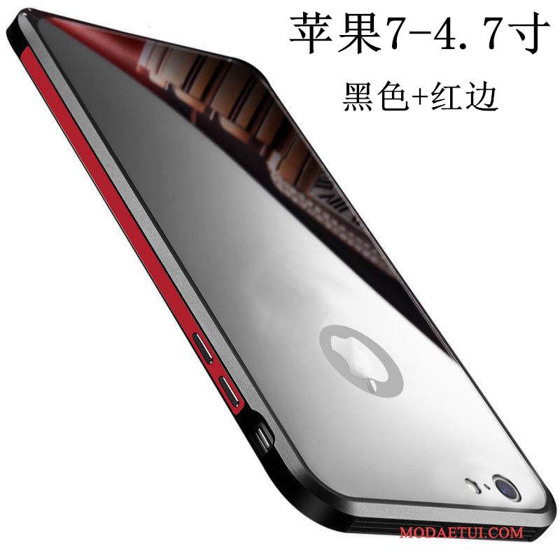 Futerał iPhone 7 Metal Cienkie Czerwony, Etui iPhone 7 Ochraniacz Tendencja Nowy