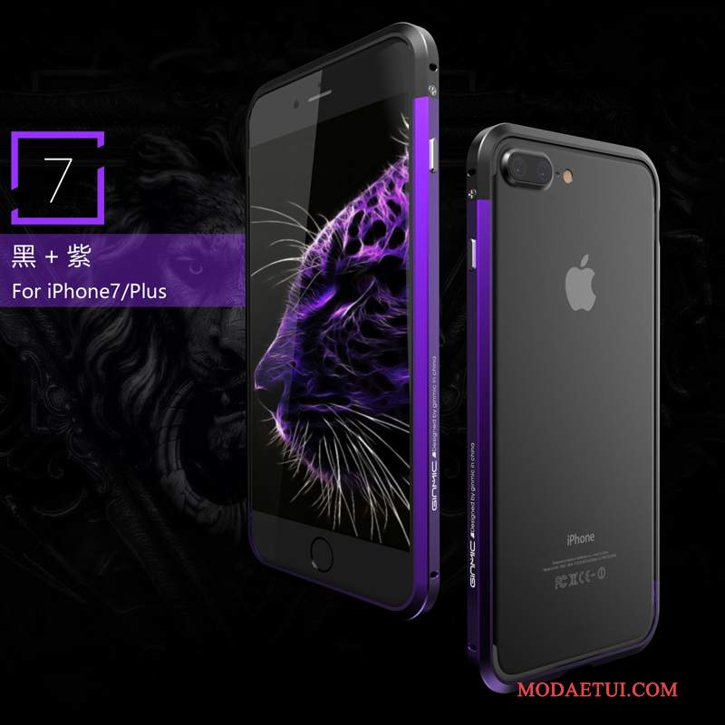 Futerał iPhone 7 Plus Metal Anti-fall Granica, Etui iPhone 7 Plus Ochraniacz Na Telefon Tendencja