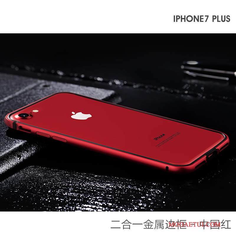 Futerał iPhone 7 Plus Metal Anti-fall Granica, Etui iPhone 7 Plus Silikonowe Na Telefon Czarny