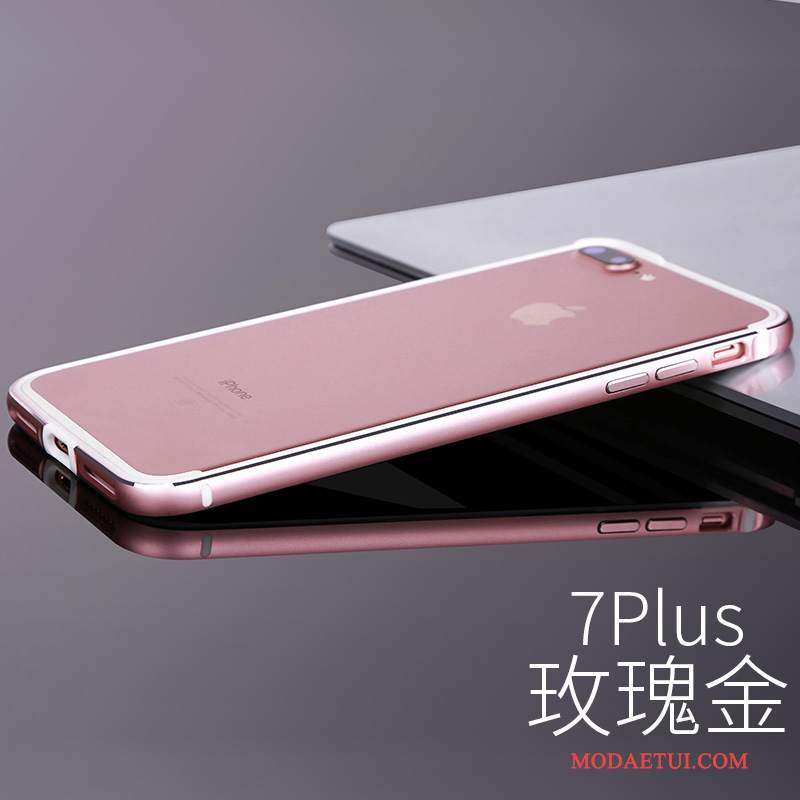 Futerał iPhone 7 Plus Metal Anti-fall Granica, Etui iPhone 7 Plus Silikonowe Na Telefon Czarny