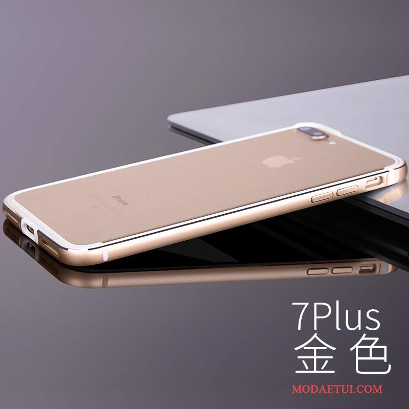 Futerał iPhone 7 Plus Metal Anti-fall Granica, Etui iPhone 7 Plus Silikonowe Na Telefon Czarny