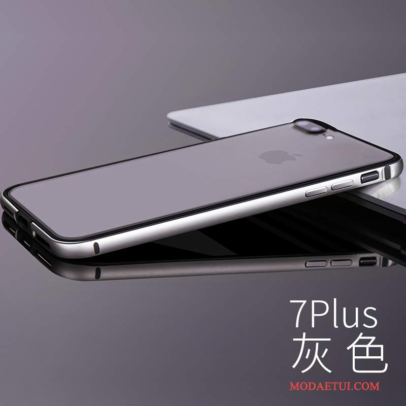 Futerał iPhone 7 Plus Metal Anti-fall Granica, Etui iPhone 7 Plus Silikonowe Na Telefon Czarny