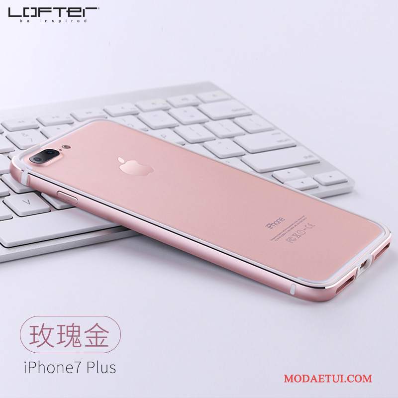 Futerał iPhone 7 Plus Metal Czerwony Granica, Etui iPhone 7 Plus Kreatywne Na Telefon