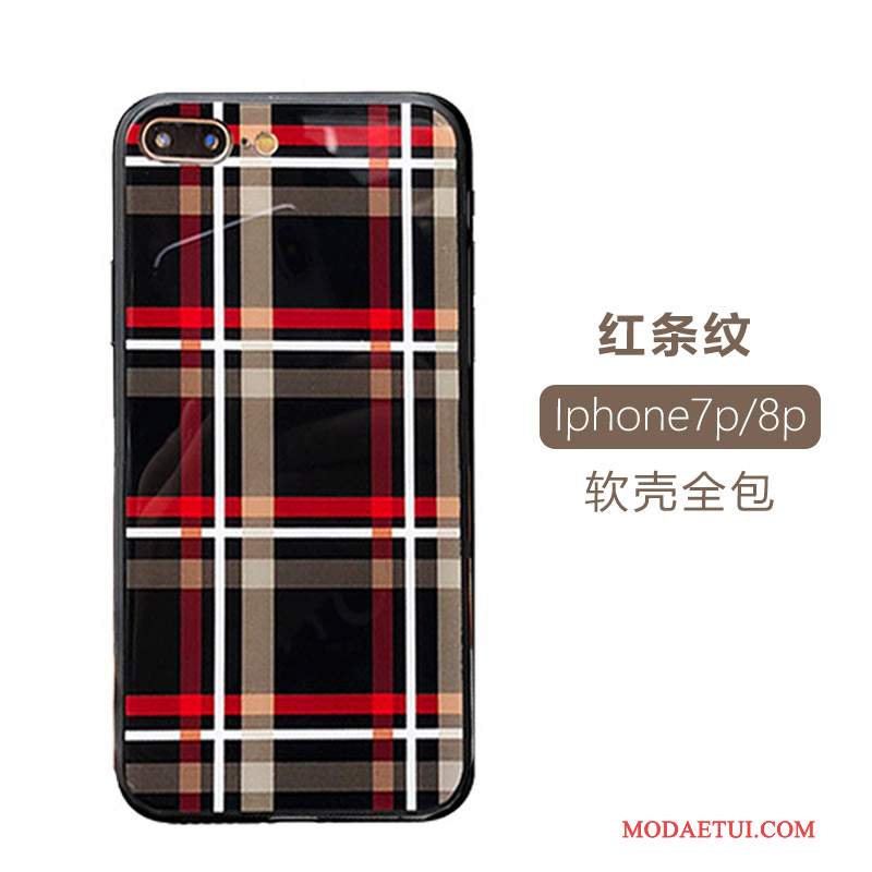 Futerał iPhone 7 Plus Miękki Chiński Styl Czerwony, Etui iPhone 7 Plus Silikonowe Na Telefon Anti-fall