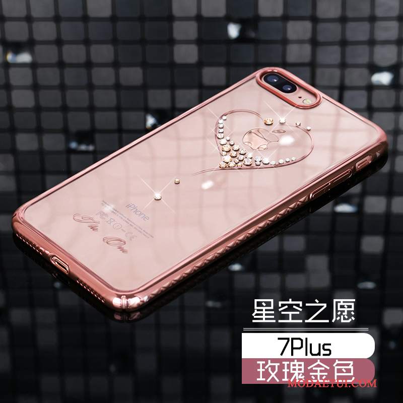 Futerał iPhone 7 Plus Ochraniacz Anti-fall Złoto, Etui iPhone 7 Plus Rhinestone Nowy Cienka