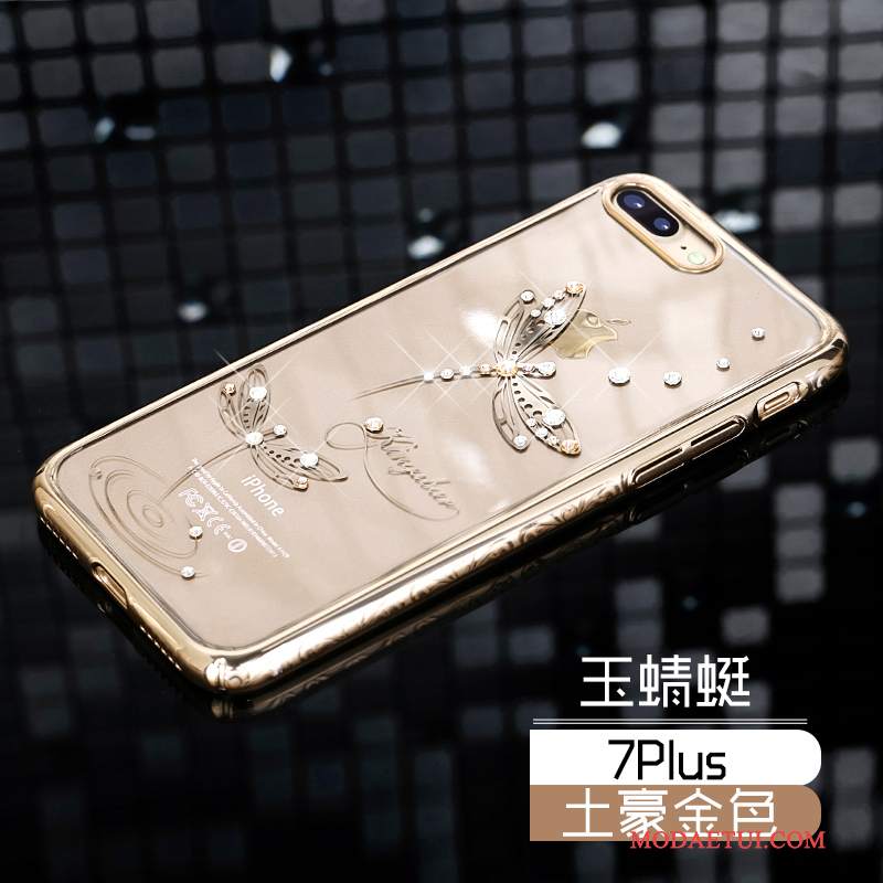 Futerał iPhone 7 Plus Ochraniacz Anti-fall Złoto, Etui iPhone 7 Plus Rhinestone Nowy Cienka