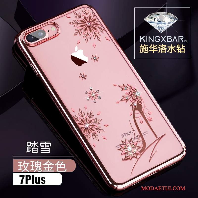 Futerał iPhone 7 Plus Rhinestone Modna Marka Anti-fall, Etui iPhone 7 Plus Luksusowy Różowena Telefon