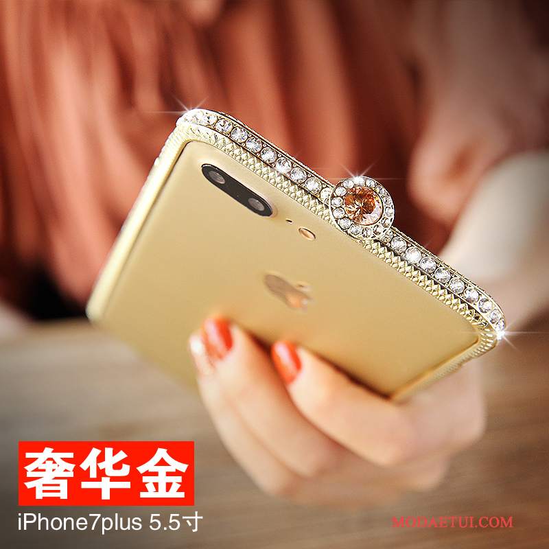 Futerał iPhone 7 Plus Rhinestone Nowy Anti-fall, Etui iPhone 7 Plus Metal Granicana Telefon