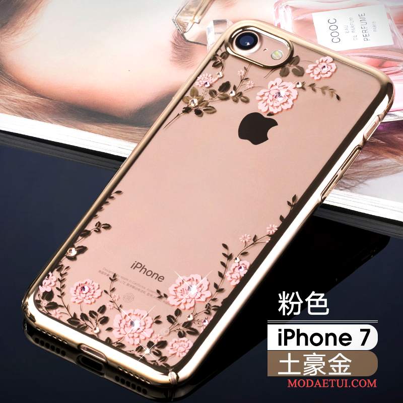 Futerał iPhone 7 Rhinestone Anti-fall Modna Marka, Etui iPhone 7 Torby Nowy Złoto