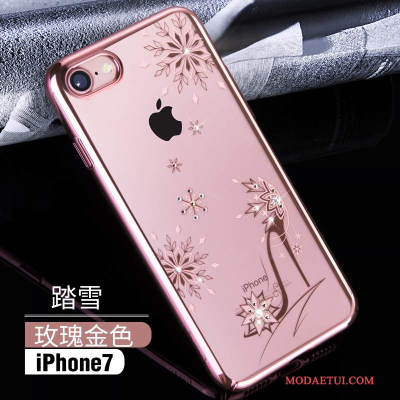 Futerał iPhone 7 Rhinestone Nowy Różowe, Etui iPhone 7 Luksusowy Na Telefon Trudno