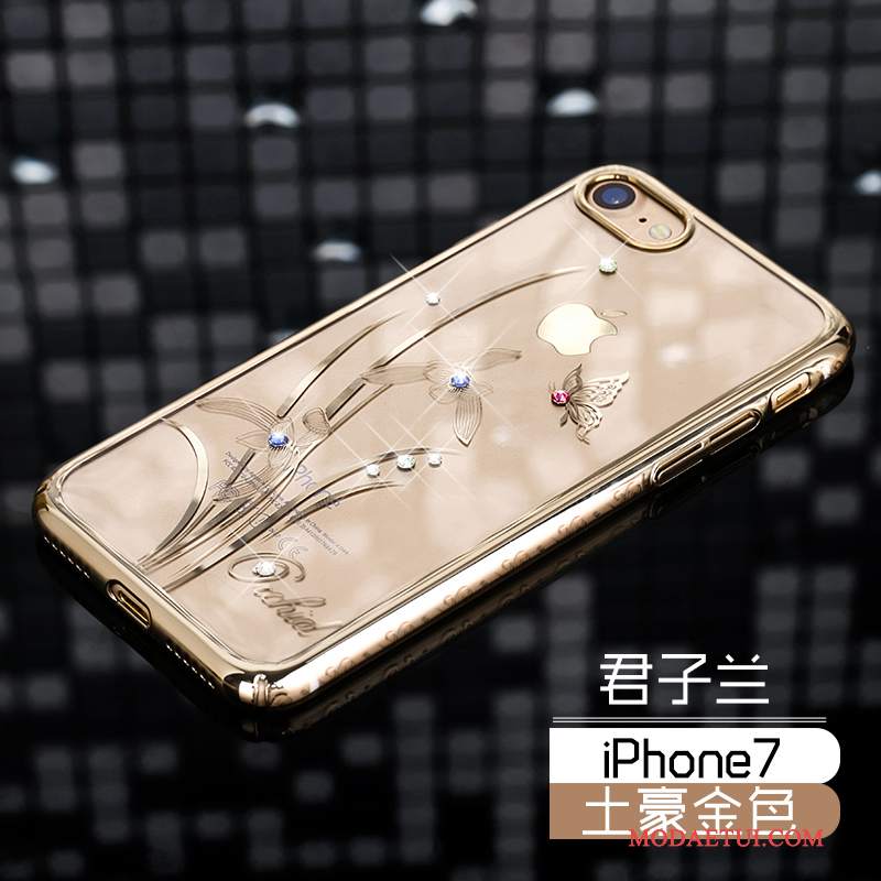 Futerał iPhone 7 Rhinestone Różowe Trudno, Etui iPhone 7 Torby Anti-fall Nowy