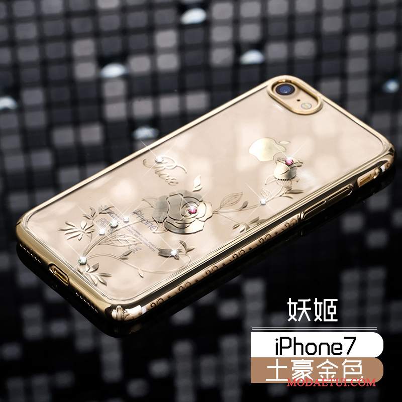 Futerał iPhone 7 Rhinestone Różowe Trudno, Etui iPhone 7 Torby Anti-fall Nowy