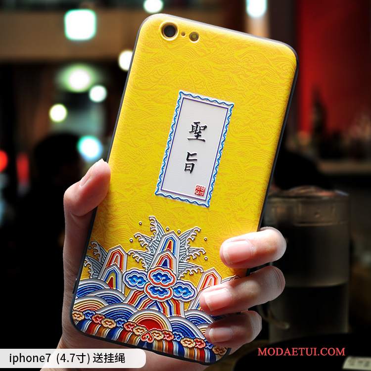 Futerał iPhone 7 Silikonowe Anti-fall Żółty, Etui iPhone 7 Torby Różowena Telefon